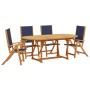 Juego comedor de jardín 5 pzas madera maciza acacia y textileno von , Gartensets - Ref: Foro24-3279300, Preis: 580,55 €, Raba...