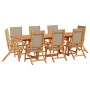 Juego comedor de jardín 9 pzas madera maciza acacia y textileno by , Garden sets - Ref: Foro24-3279321, Price: 1,00 €, Discou...