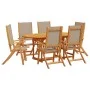 Juego comedor de jardín 7 pzas madera maciza acacia y textileno von , Gartensets - Ref: Foro24-3279323, Preis: 740,33 €, Raba...
