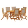 Juego comedor de jardín 7 pzas madera maciza acacia y textileno von , Gartensets - Ref: Foro24-3279323, Preis: 757,31 €, Raba...