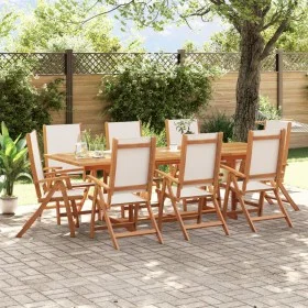 Juego comedor de jardín 9 pzas madera maciza acacia y textileno by , Garden sets - Ref: Foro24-3279293, Price: 921,45 €, Disc...
