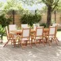 Juego comedor de jardín 9 pzas madera maciza acacia y textileno von , Gartensets - Ref: Foro24-3279293, Preis: 922,38 €, Raba...