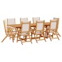 Juego comedor de jardín 9 pzas madera maciza acacia y textileno von , Gartensets - Ref: Foro24-3279293, Preis: 940,46 €, Raba...