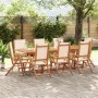 Juego comedor de jardín 9 pzas madera maciza acacia y textileno by , Garden sets - Ref: Foro24-3279279, Price: 946,16 €, Disc...