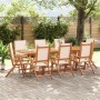 Juego comedor de jardín 9 pzas madera maciza acacia y textileno von , Gartensets - Ref: Foro24-3279279, Preis: 946,16 €, Raba...