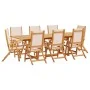 Juego comedor de jardín 9 pzas madera maciza acacia y textileno by , Garden sets - Ref: Foro24-3279279, Price: 946,16 €, Disc...