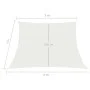 White HDPE sail shade 160 g/m² 3/4x3 m by vidaXL, Umbrellas - Ref: Foro24-311269, Price: 22,45 €, Discount: %