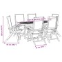Juego comedor de jardín 7 pzas madera maciza acacia y textileno von , Gartensets - Ref: Foro24-3279309, Preis: 691,88 €, Raba...