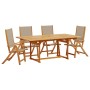 Juego comedor de jardín 5 pzas madera maciza acacia y textileno by , Garden sets - Ref: Foro24-3279316, Price: 685,78 €, Disc...