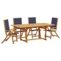 Juego comedor de jardín 5 pzas madera maciza acacia y textileno by , Garden sets - Ref: Foro24-3279302, Price: 583,55 €, Disc...