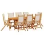 Juego comedor de jardín 9 pzas madera maciza acacia y textileno de , Conjuntos de jardín - Ref: Foro24-3279291, Precio: 921,1...