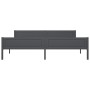 Solid gray pine wood bed frame 200x200 cm by vidaXL, Beds and slatted bases - Ref: Foro24-322130, Price: 137,46 €, Discount: %