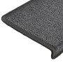 Alfombrillas para escaleras 15 unidades 65x21x4 cm Gris oscuro
