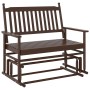 Banco deslizante madera maciza de álamo marrón 118x70x104,5 cm by , Rocking chairs - Ref: Foro24-4008867, Price: 123,94 €, Di...