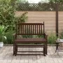 Banco deslizante madera maciza de álamo marrón 118x70x104,5 cm by , Rocking chairs - Ref: Foro24-4008867, Price: 157,58 €, Di...