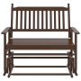 Banco deslizante madera maciza de álamo marrón 118x70x104,5 cm by , Rocking chairs - Ref: Foro24-4008867, Price: 123,94 €, Di...
