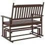 Banco deslizante madera maciza de álamo marrón 118x70x104,5 cm by , Rocking chairs - Ref: Foro24-4008867, Price: 157,58 €, Di...