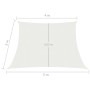 Weiße HDPE-Segelmarkise 160 g/m² 4/5x3 m von vidaXL, Sonnenschirme - Ref: Foro24-311270, Preis: 34,32 €, Rabatt: %
