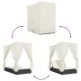Tumbona doble con techo y cortinas ratán sintético negro by , Loungers - Ref: Foro24-368072, Price: 306,51 €, Discount: %