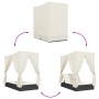 Tumbona doble con techo y cortinas ratán sintético negro by , Loungers - Ref: Foro24-368072, Price: 305,36 €, Discount: %