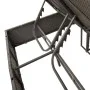Tumbona doble con techo y cortinas ratán sintético negro by , Loungers - Ref: Foro24-368072, Price: 306,51 €, Discount: %