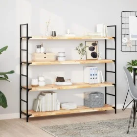 Estante flotante madera maciza de acacia sin tratar 120x30x4 cm by , Shelves and shelves - Ref: Foro24-3279459, Price: 73,30 ...