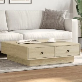 Mesa de centro madera de ingeniería roble Sonoma 90x90x28 cm by , Coffee table - Ref: Foro24-848089, Price: 98,75 €, Discount: %