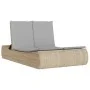 Tumbona doble con cojines ratán sintético beige by , Loungers - Ref: Foro24-368093, Price: 295,76 €, Discount: %