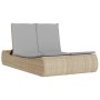 Tumbona doble con cojines ratán sintético beige by , Loungers - Ref: Foro24-368093, Price: 280,30 €, Discount: %