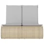 Tumbona doble con cojines ratán sintético beige by , Loungers - Ref: Foro24-368093, Price: 295,76 €, Discount: %
