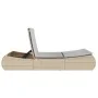 Tumbona doble con cojines ratán sintético beige by , Loungers - Ref: Foro24-368093, Price: 295,76 €, Discount: %