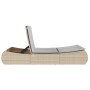 Tumbona doble con cojines ratán sintético beige by , Loungers - Ref: Foro24-368093, Price: 280,30 €, Discount: %