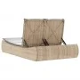 Tumbona doble con cojines ratán sintético beige by , Loungers - Ref: Foro24-368093, Price: 295,76 €, Discount: %