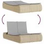 Tumbona doble con cojines ratán sintético beige by , Loungers - Ref: Foro24-368093, Price: 295,76 €, Discount: %