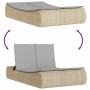 Tumbona doble con cojines ratán sintético beige by , Loungers - Ref: Foro24-368093, Price: 280,30 €, Discount: %