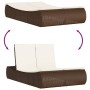 Tumbona doble con cojines ratán sintético marrón by , Loungers - Ref: Foro24-368091, Price: 267,49 €, Discount: %
