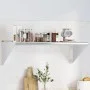 Estante de pared acero inoxidable plateado 100x45x31 cm by , Shelves and shelves - Ref: Foro24-30272, Price: 81,29 €, Discoun...