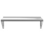 Estante de pared acero inoxidable plateado 100x45x31 cm by , Shelves and shelves - Ref: Foro24-30272, Price: 90,54 €, Discoun...