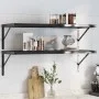 Wandregale 2 Stück Edelstahl schwarz 100x40x3 cm von , Regale und Regale - Ref: Foro24-30287, Preis: 67,13 €, Rabatt: %