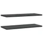 Wandregale 2 Stück Edelstahl schwarz 100x40x3 cm von , Regale und Regale - Ref: Foro24-30287, Preis: 67,13 €, Rabatt: %