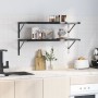 Wandregale 2 Stück Edelstahl schwarz 100x40x3 cm von , Regale und Regale - Ref: Foro24-30287, Preis: 65,80 €, Rabatt: %
