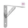 Soportes de estante 4 uds acero inoxidable 23,5x2,5x15,5 cm by , Shelves and shelves - Ref: Foro24-30298, Price: 31,88 €, Dis...