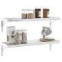 Soportes de estante 4 uds acero inoxidable 23,5x2,5x15,5 cm by , Shelves and shelves - Ref: Foro24-30298, Price: 31,88 €, Dis...
