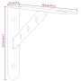 Soportes de estante 4 uds acero inoxidable 23,5x2,5x15,5 cm by , Shelves and shelves - Ref: Foro24-30298, Price: 23,21 €, Dis...
