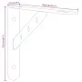 Soportes de estante 4 uds acero inoxidable 23,5x2,5x15,5 cm by , Shelves and shelves - Ref: Foro24-30298, Price: 31,88 €, Dis...