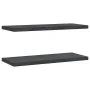 Estantes de pared 2 uds acero inoxidable negro 75x30x3 cm de , Estantes y estanterías - Ref: Foro24-30291, Precio: 45,24 €, D...