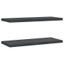 Wandregale 2 Stück Edelstahl schwarz 75x30x3 cm von , Regale und Regale - Ref: Foro24-30291, Preis: 46,06 €, Rabatt: %