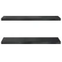 Estantes de pared 2 uds acero inoxidable negro 75x30x3 cm de , Estantes y estanterías - Ref: Foro24-30291, Precio: 45,24 €, D...