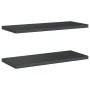 Estantes de pared 2 uds acero inoxidable negro 75x30x3 cm de , Estantes y estanterías - Ref: Foro24-30291, Precio: 45,24 €, D...