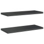 Wandregale 2 Stück Edelstahl schwarz 75x30x3 cm von , Regale und Regale - Ref: Foro24-30291, Preis: 46,06 €, Rabatt: %